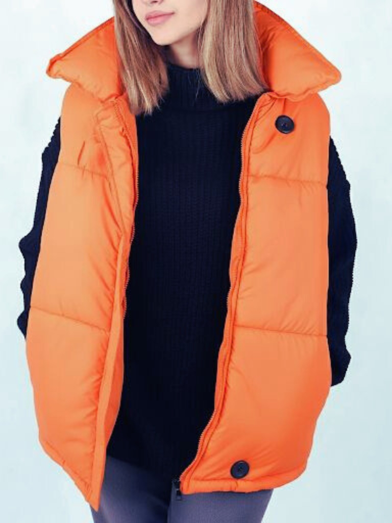 جلیقه پافر نارنجی زنانه