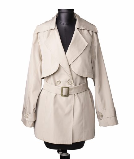 بارانی کوتاه کرمی