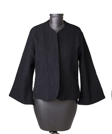 کت مشکی آستین کلوش زنانه