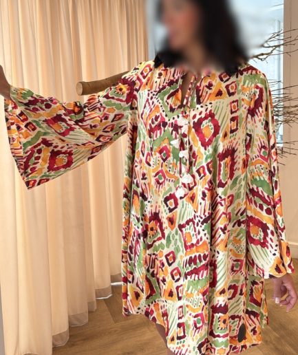پیراهن آبرنگی سیلک زنانه