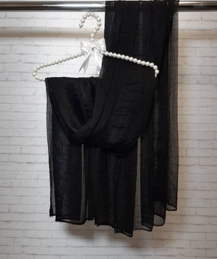 شال حریر مشکی