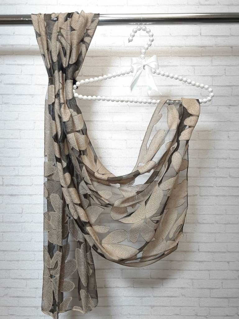 شال مجلسی ارگانزا گل سبز