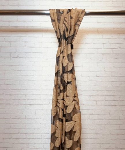 شال نسکافه ای گل