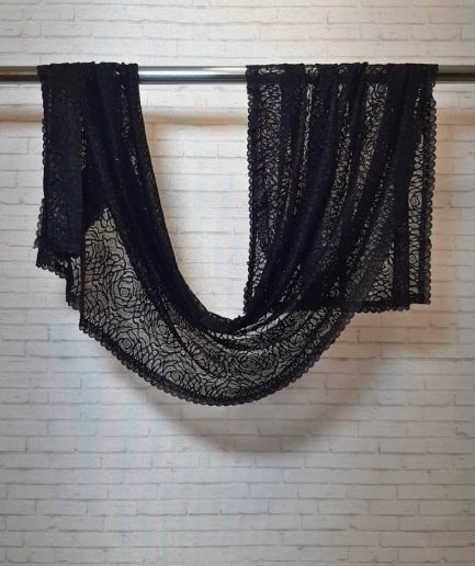 شال مجلسی مشکی گیپور