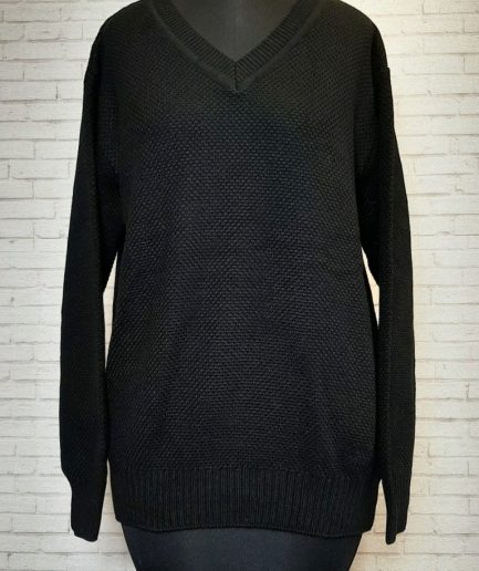 بلوز بافت یقه هفت مشکی زنانه