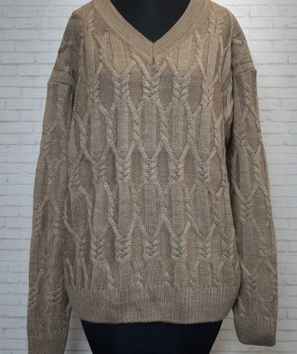 بلوز بافت پنجره ای نسکافه ای زنانه