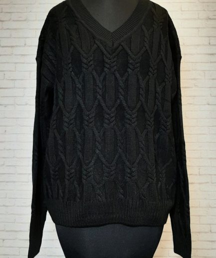 بلوز بافت پنجره ای مشکی زنانه