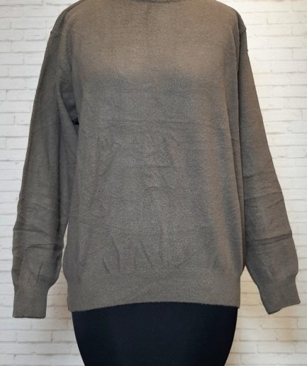 بلوز بیسیک موهر قهوه ای زنانه