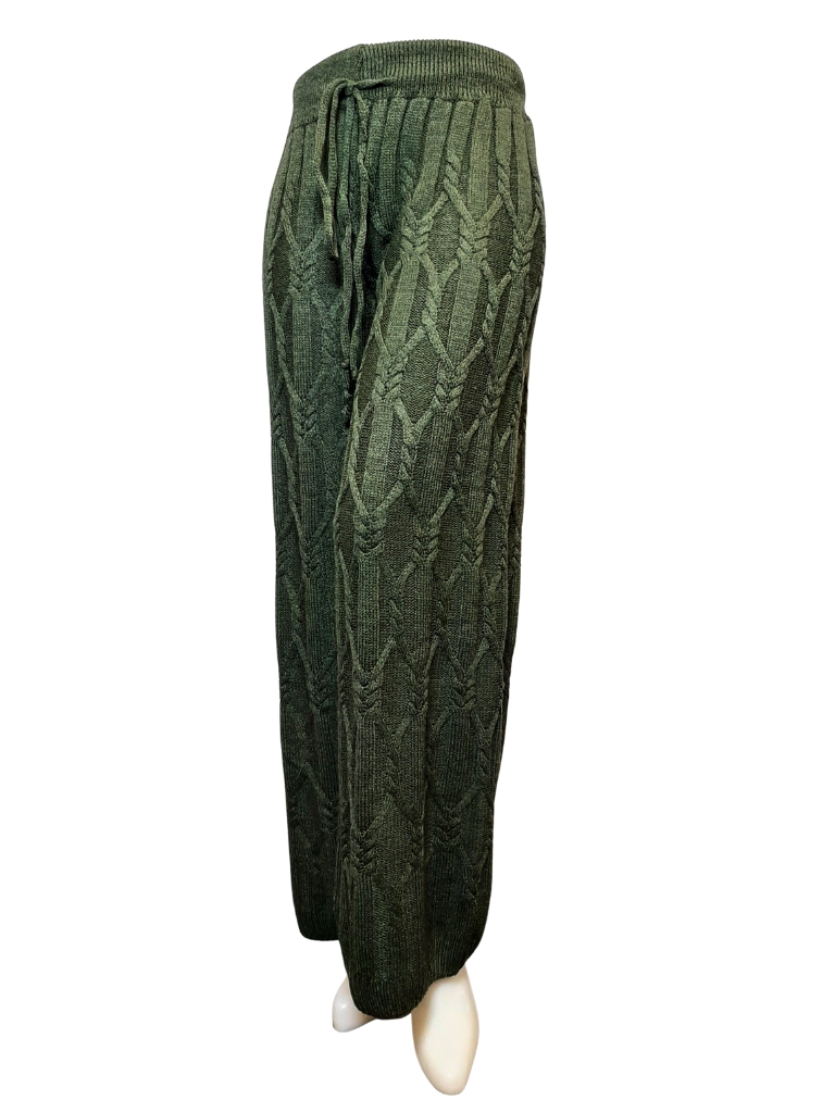 شلوار بافت پنجره ای یشمی زنانه