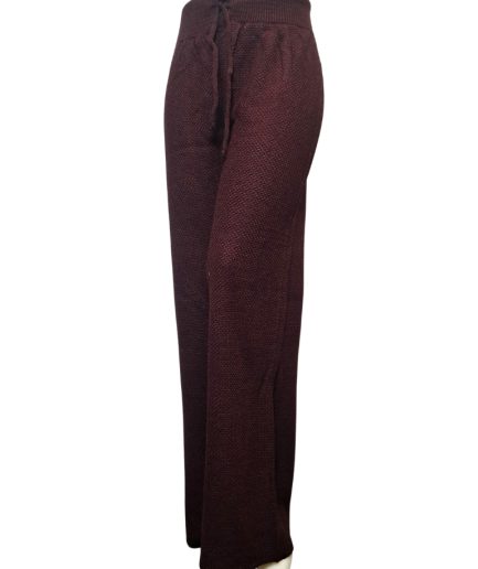 شلوار بافت زرشکی زنانه