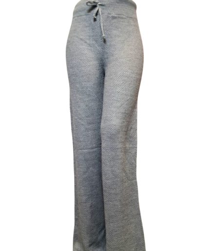 شلوار بافت ساده طوسی زنانه