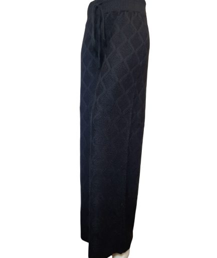 شلوار بافت مشکی عنکبوتی زنانه