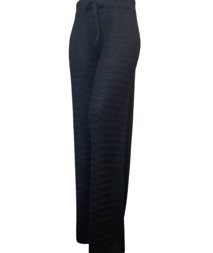 شلوار بافت مشکی رینگر زنانه