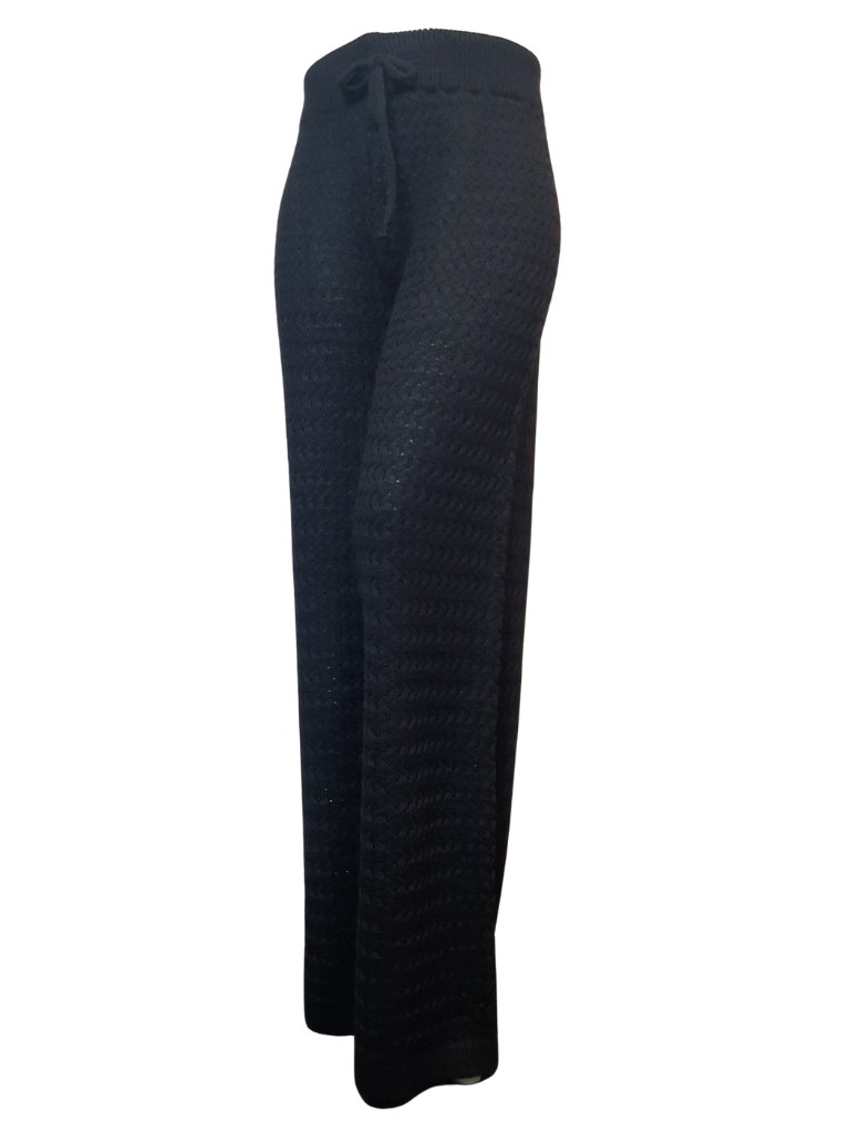 شلوار بافت مشکی رینگر زنانه