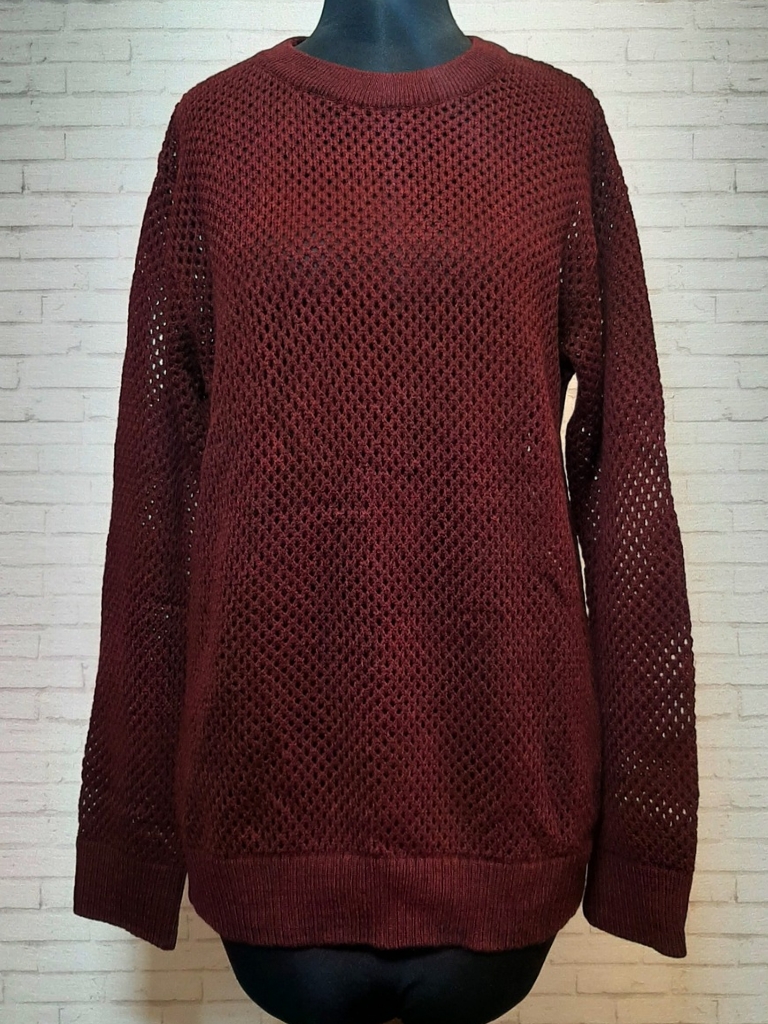 بلوز بافت زرشکی حفره ای زنانه