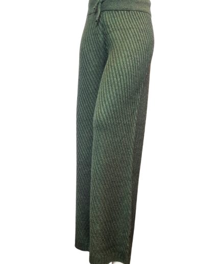 شلوار بافت یشمی کج راه زنانه