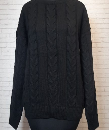 بلوز بافت مشکی مارپیچ زنانه