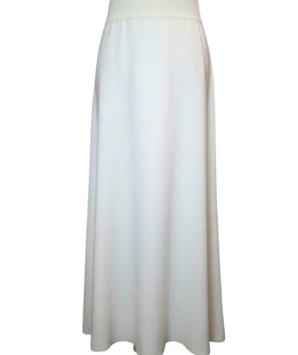 دامن بافت بلند سفید مارپیچ