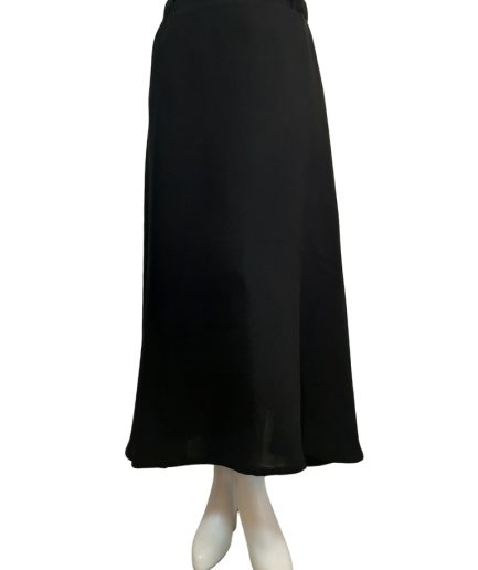 دامن کلوش بلند مشکی کرپ