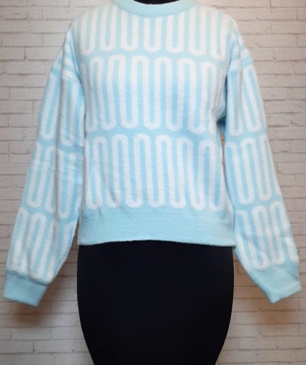 پلیور فرکانسی آبی زنانه