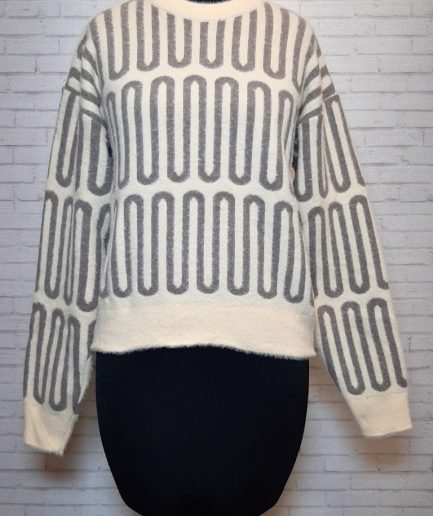 پلیور فرکانسی کرمی زنانه