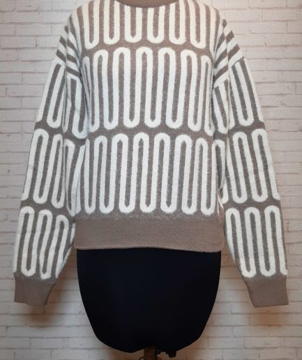 پلیور فرکانسی قهوه ای زنانه