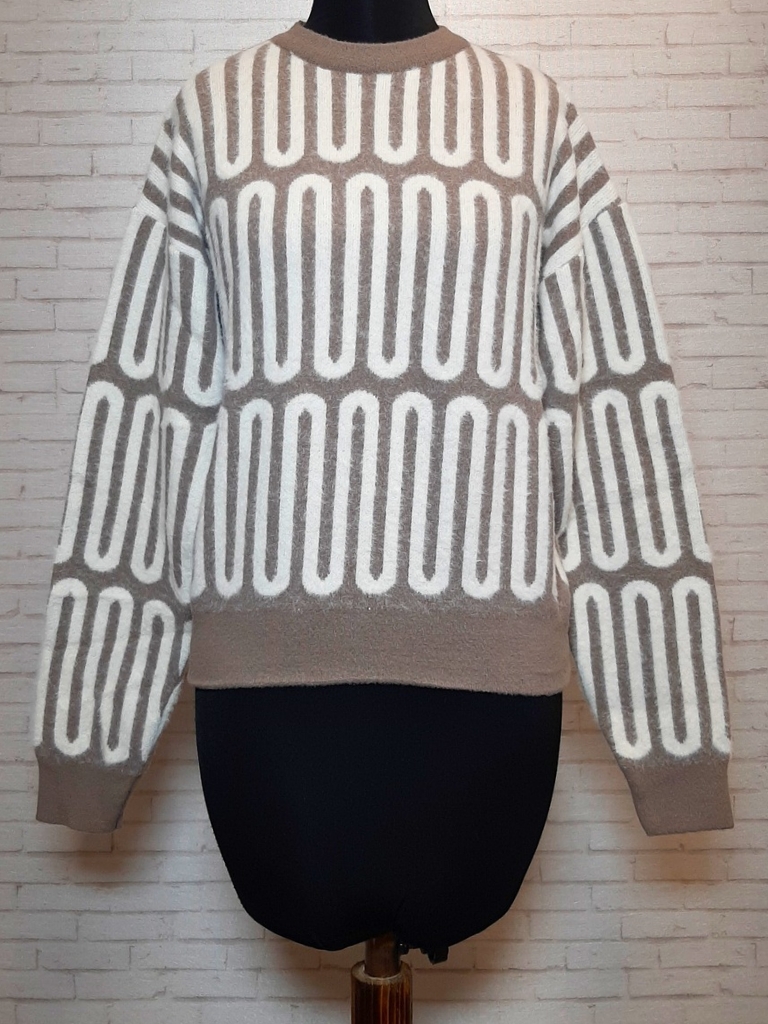 پلیور فرکانسی قهوه ای زنانه