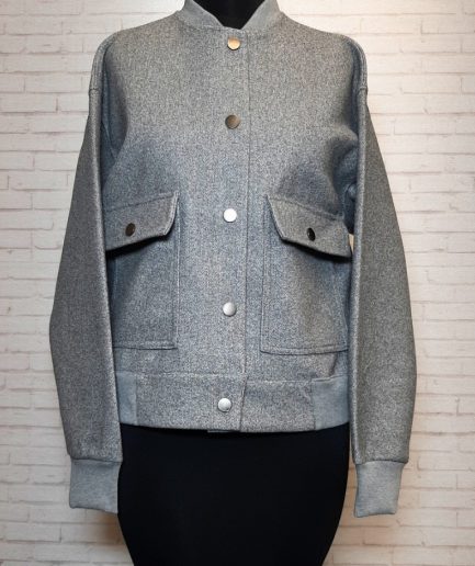 زیبو | Ziboo 16 بامبر فوتر طوسی دکمه دار زنانه