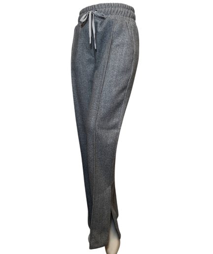 زیبو | Ziboo 9 شلوار بگ فوتر چاکدار طوسی زنانه