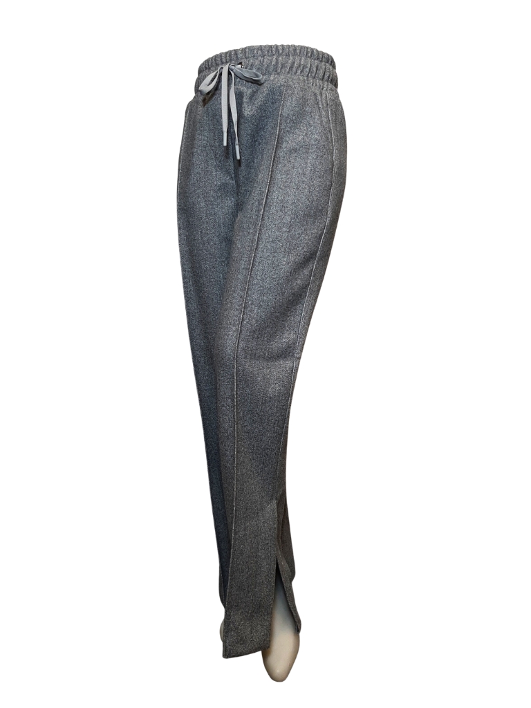 شلوار بگ فوتر چاکدار طوسی زنانه