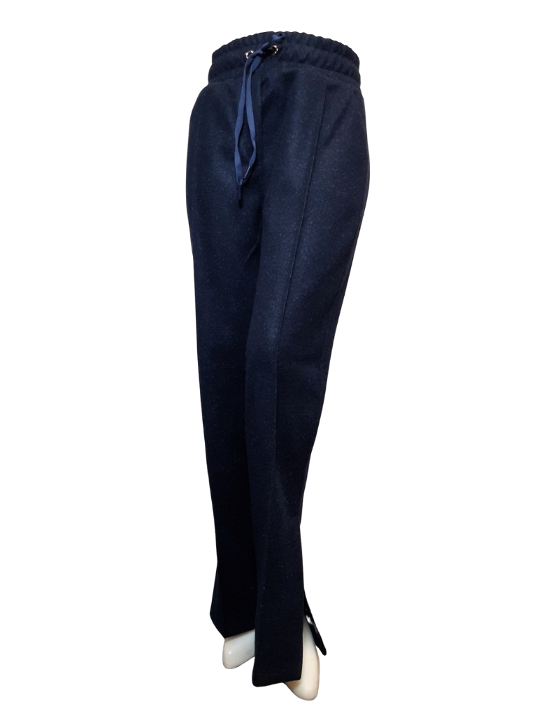 شلوار بگ فوتر چاکدار سرمه ای زنانه