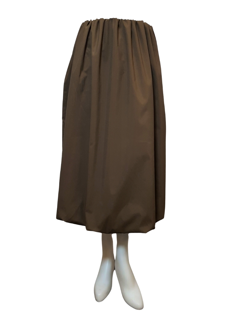 دامن گتردار بلند قهوه ای بارانی