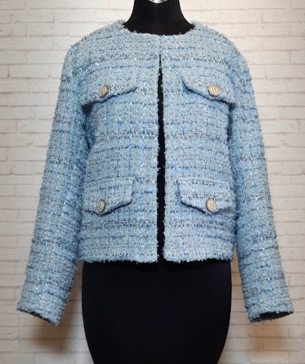 زیبو | Ziboo 3 کت شنل جیب دار آبی زنانه