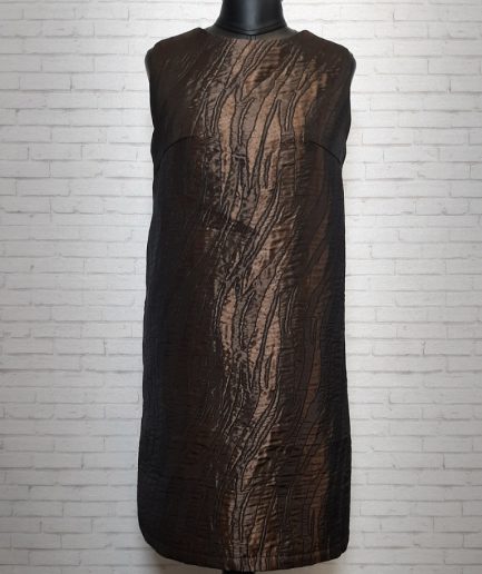 پیراهن ژاکارد مشکی قهوه ای زنانه