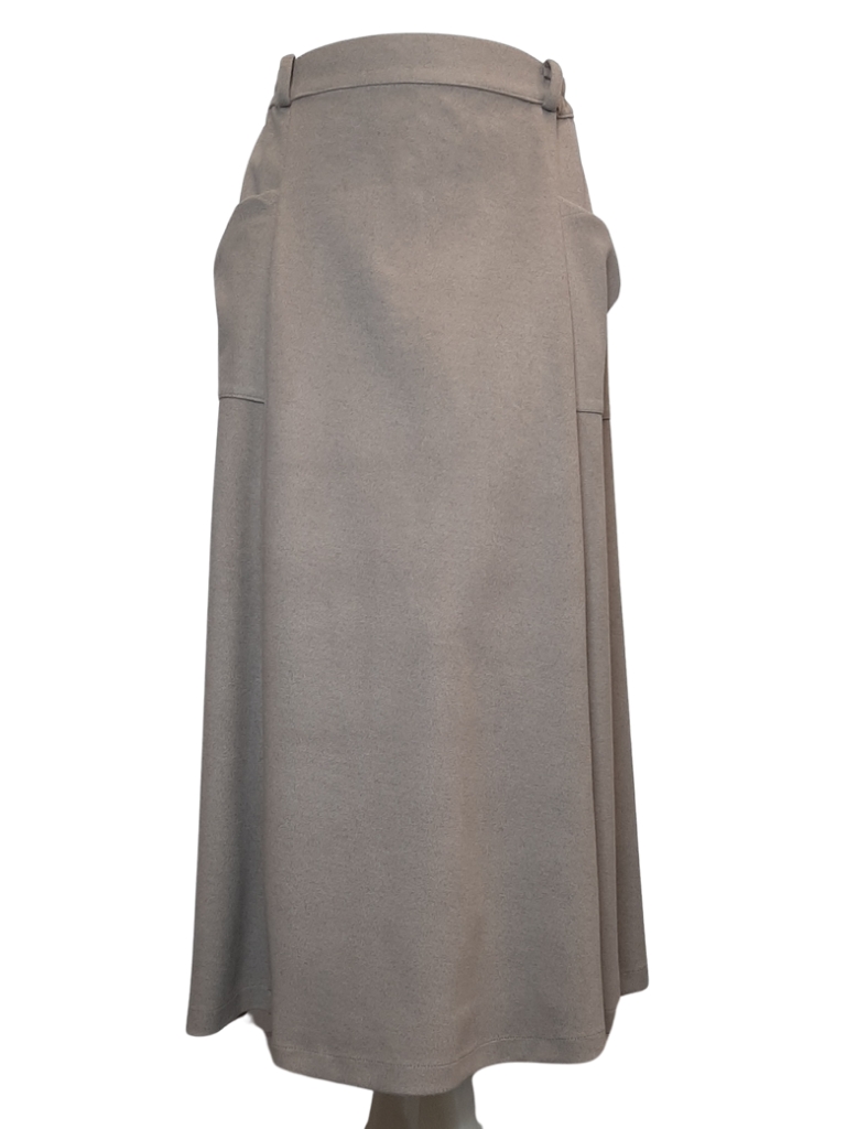 دامن بلند 6 ترک فوتر خاکی