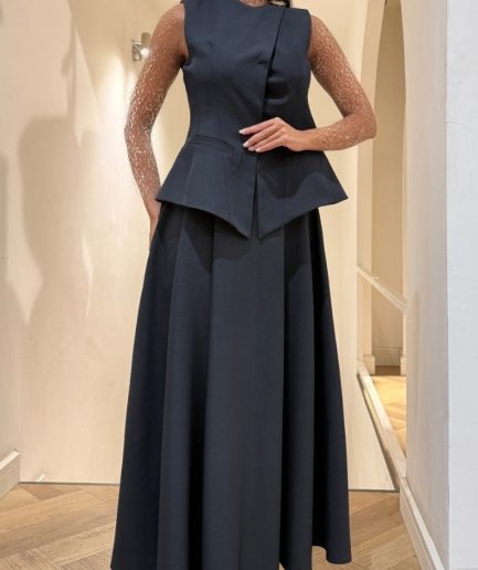 جلیقه کلاسیک مشکی زنانه