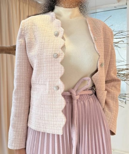 کت صورتی گوش ماهی زنانه