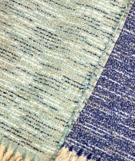 شال موهر بوکله برفی آبی آسمانی