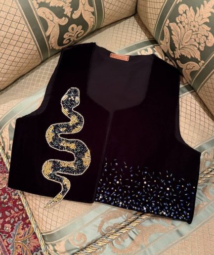 جلیقه مشکی مار زنانه