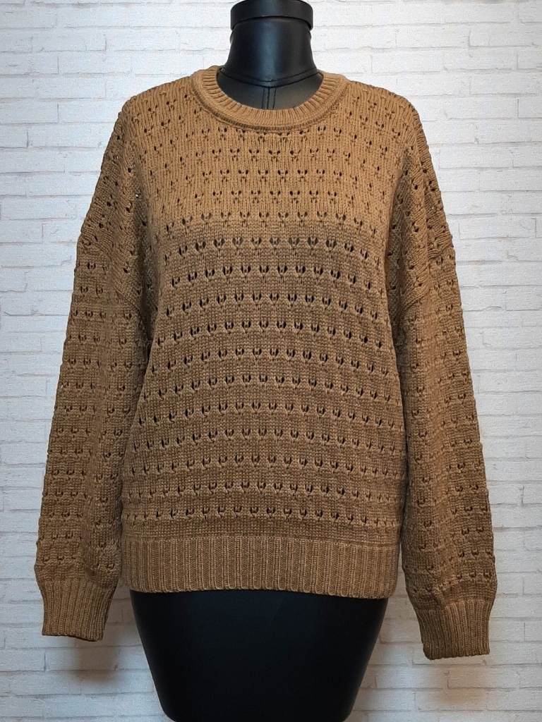 پلیور حفره ای نسکافه ای زنانه