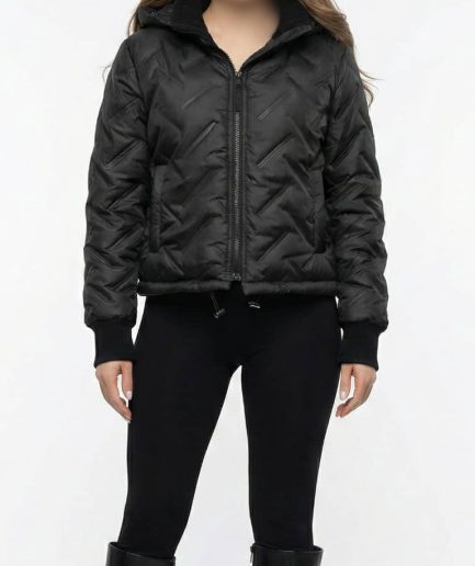 کاپشن کراپ امبردی مشکی زنانه