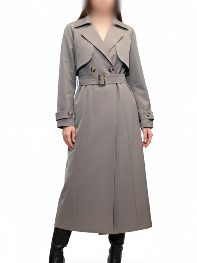 بارانی بلند طوسی طرح زارا زنانه