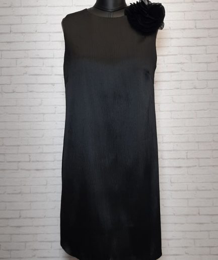 پیراهن مشکی آستین حلقه ای زنانه