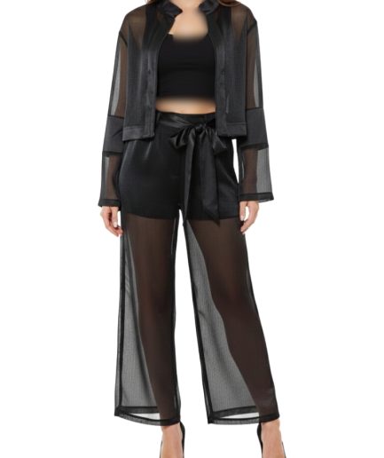 کت توری مشکی کراش زنانه