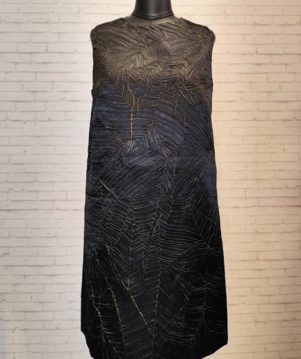 پیراهن حلقه ای مشکی چروک زنانه