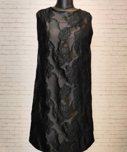 پیراهن مشکی طرح برجسته زنانه