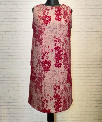 پیراهن حلقه ای پیچ اناری زرشکی زنانه