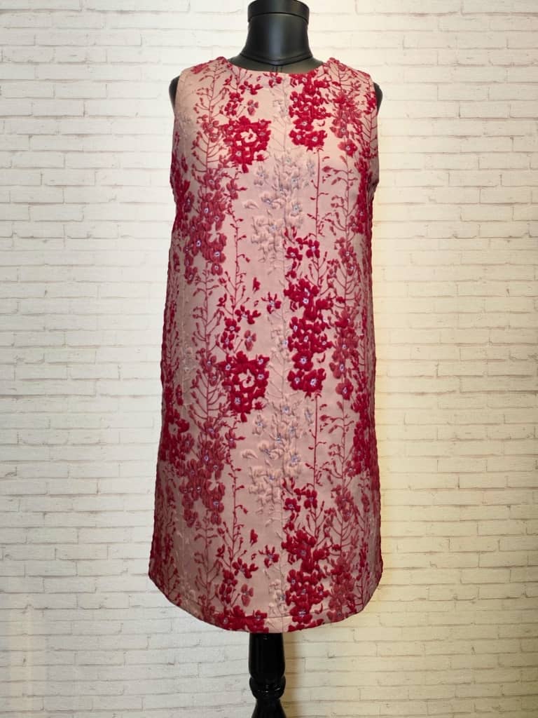 پیراهن حلقه ای پیچ اناری زرشکی زنانه