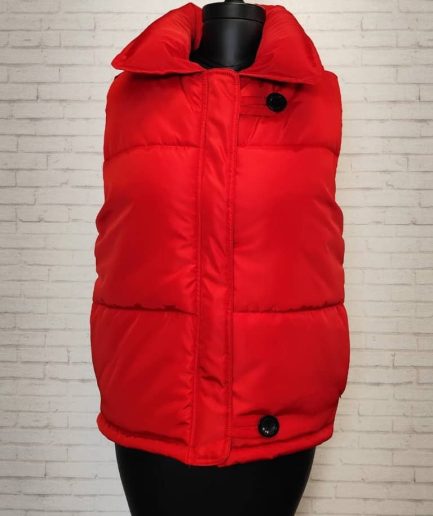 جلیقه پافر قرمز زنانه