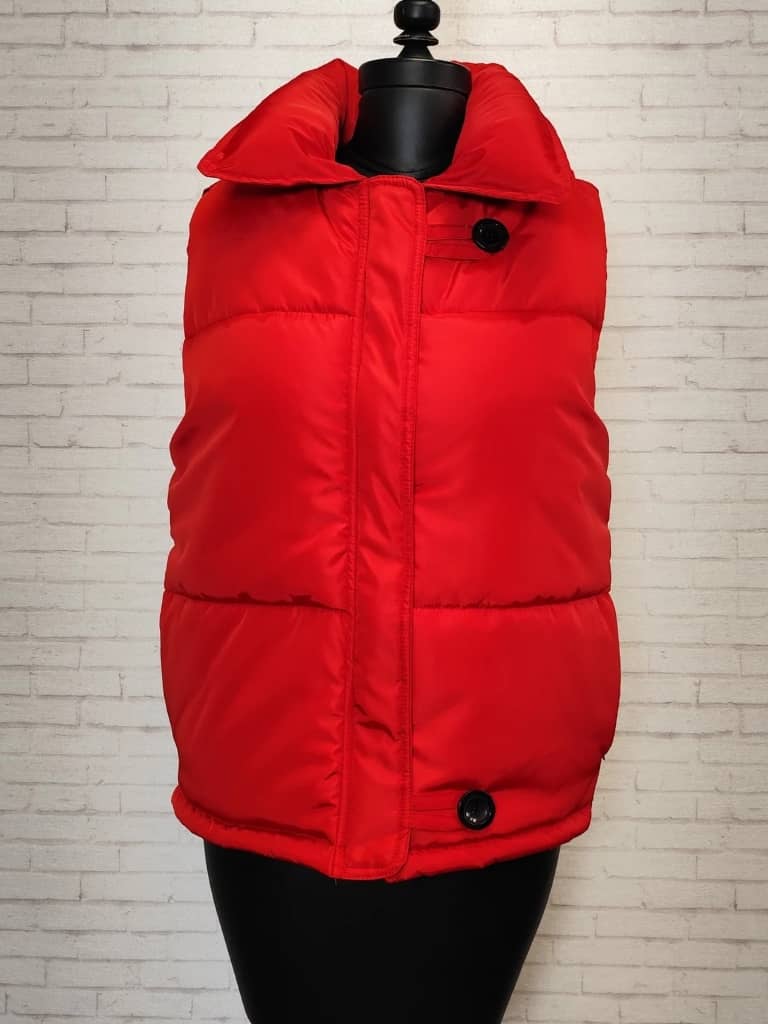 جلیقه پافر قرمز زنانه